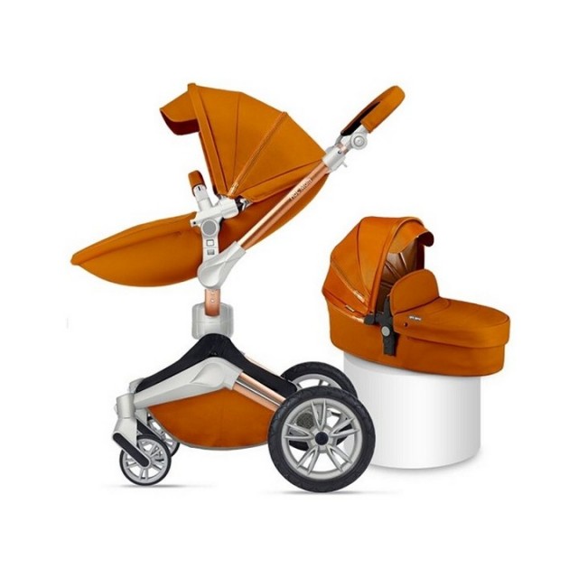 WHEELCHAIR HOT MOM BROWN 2IN1 (SPORTS SEAT + BASKET)